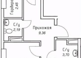 Продается двухкомнатная квартира, 57.51 м2, Якутск