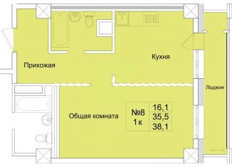 Продажа 1-комнатной квартиры, 38.1 м2, Якутск, Сайсарский округ