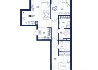 Продам квартиру, 69.67 м2, Тульская область