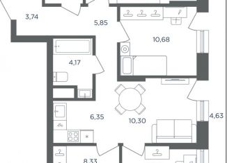 Продажа четырехкомнатной квартиры, 86.42 м2, Пермь
