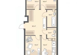 Продажа 3-ком. квартиры, 97.3 м2, Самарская область