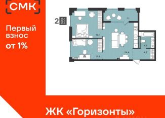 Продаю 2-комнатную квартиру, 65.6 м2, Архангельская область