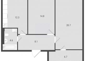 Продам 2-комнатную квартиру, 66.4 м2, Самара, метро Спортивная