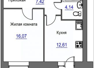 Продается однокомнатная квартира, 42.55 м2, Орёл, Заводской район