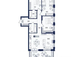 Продаю квартиру, 95.59 м2, Тульская область