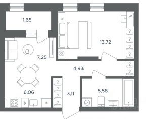 Продажа 1-ком. квартиры, 42.3 м2, Пермь, Дзержинский район