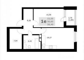 Продам 1-ком. квартиру, 58.5 м2, Самара, метро Победа, проспект Карла Маркса, 245Б