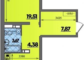 1-ком. квартира на продажу, 47.22 м2, Адыгея