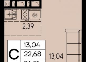 Продажа квартиры студии, 24.21 м2, Адыгея