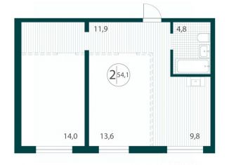 2-ком. квартира на продажу, 54.1 м2, Иркутск, Ленинский округ