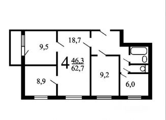 Продается 4-ком. квартира, 62.3 м2, Москва, Ферганский проезд, 7к2, район Выхино-Жулебино