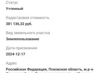 Продам земельный участок, 29.8 сот., Псковская область
