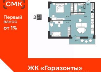 Продается двухкомнатная квартира, 62.5 м2, Архангельская область