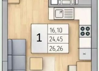 Продажа квартиры студии, 26.26 м2, Воронеж, Советский район