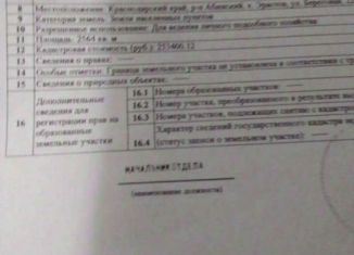 Продаю земельный участок, 30 сот., Краснодарский край, Береговая улица