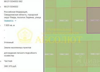 Продается земельный участок, 15 сот., поселок Ледянка, Байкальская улица