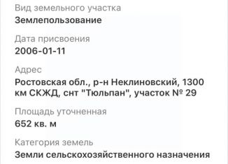 Продается участок, 6.52 сот., СНТ Тюльпан, СНТ Тюльпан, 29
