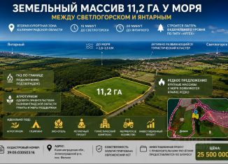 Продажа земельного участка, 1120 сот., Калининградская область