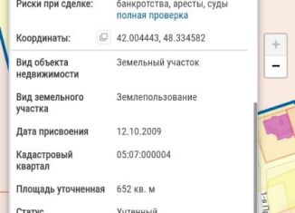 Продажа земельного участка, 6.69 сот., село Хазар, 1-я Приморская улица, 11Б