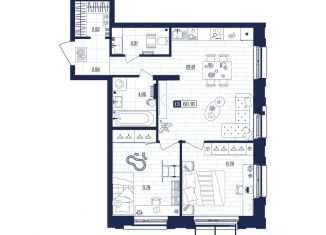 Квартира на продажу, 60.16 м2, Тула