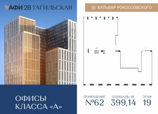Продажа офиса, 399.14 м2, Москва, Тагильская улица, 4, Бульвар Рокоссовского