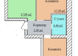 Продается 2-комнатная квартира, 63.55 м2, Ярославль, Красноперекопский район