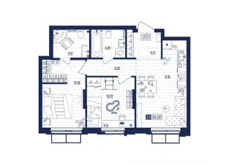 Квартира на продажу, 56.02 м2, Тула