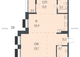 Продаю квартиру, 86.7 м2, Благовещенск