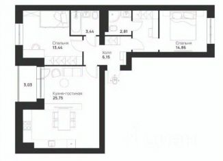 Продаю 3-ком. квартиру, 69.48 м2, Тула