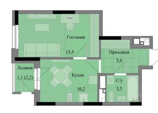 Продаю однокомнатную квартиру, 34.8 м2, Ижевск
