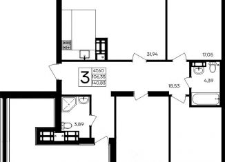 Продажа 3-ком. квартиры, 140.83 м2, Севастополь