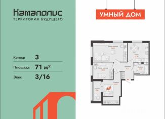 Продается 3-ком. квартира, 71 м2, Пермь, Дзержинский район
