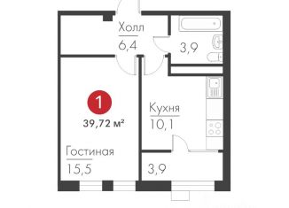Продаю однокомнатную квартиру, 39.72 м2, Самара, Октябрьский район, проспект Масленникова, 14А