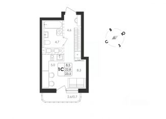 Продается 1-комнатная квартира, 35.9 м2, Воронежская область