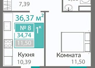 Продается 1-ком. квартира, 34.74 м2, Симферополь
