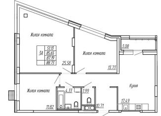 Продается 3-ком. квартира, 87.19 м2, Марий Эл