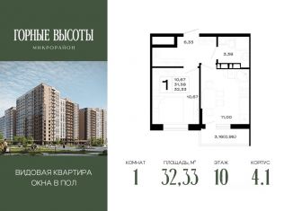 Продажа однокомнатной квартиры, 32.33 м2, Майкоп