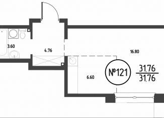 Квартира на продажу студия, 31.76 м2, Иркутск