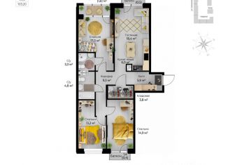 Продаю 4-комнатную квартиру, 100.2 м2, Пермский край