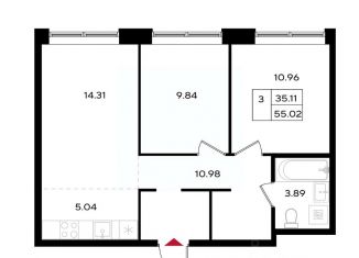 Продам 3-комнатную квартиру, 54.98 м2, Пермь, Дзержинский район