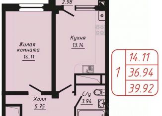 Однокомнатная квартира на продажу, 39.92 м2, Кисловодск