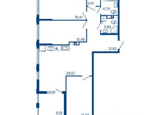 Продаю 3-комнатную квартиру, 105.15 м2, Воронеж