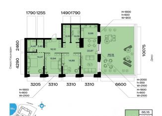 Продаю 4-ком. квартиру, 130.11 м2, Уфа