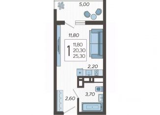 Продается квартира студия, 25.3 м2, село Раздольное