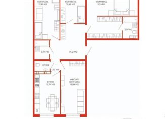 Продается четырехкомнатная квартира, 116.79 м2, Пензенская область