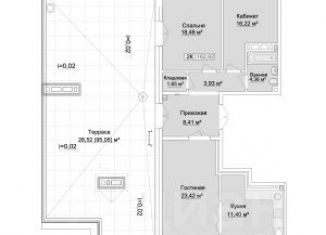 Продается 2-комнатная квартира, 182.92 м2, Каспийск
