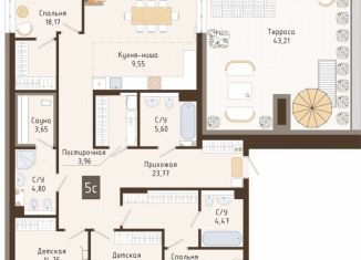 Продам 3-ком. квартиру, 150.07 м2, Кемерово