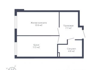 Однокомнатная квартира на продажу, 35.9 м2, Пермь, Мотовилихинский район