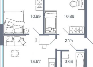 Продам 2-комнатную квартиру, 41.82 м2, Самарская область