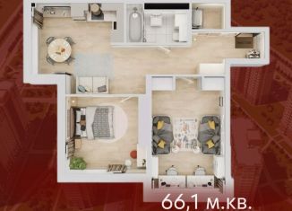 Продам 2-ком. квартиру, 66.1 м2, Кемерово, Ленинский район